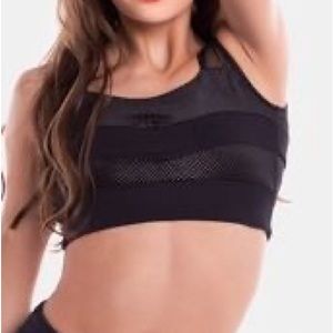 Tiger Friday Dancewear Wings Cropped Top - Size AS - Black - EUC